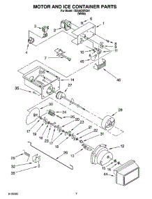 05 - Motor And Ice Container Parts parts for Whirlpool Refrigerator IS25AGXRQ01 from AppliancePartsPros.com