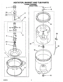 03 - Agitator, Basket And Tub Parts parts for Whirlpool Washer CAWS923MQ1 from AppliancePartsPros.com