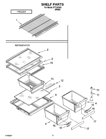 05 - Shelf Parts, Optional Parts parts for Whirlpool Refrigerator IPT184302 from AppliancePartsPros.com