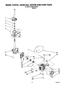 07 - Brake, Clutch, Gearcase, Motor And Pump parts for Kitchenaid Washer KAWE977BWH0 from AppliancePartsPros.com