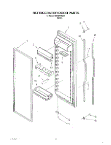 07 - Refrigerator Door parts for Whirlpool Refrigerator 3XKGN705001 from AppliancePartsPros.com