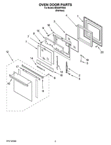 02 - Oven Door Parts parts for Whirlpool Oven IBS550PRS03 from AppliancePartsPros.com