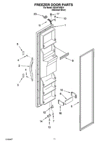 07 - Freezer Door Parts parts for Whirlpool Refrigerator IS25AFXRD01 from AppliancePartsPros.com