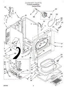 02 - Cabinet parts for Whirlpool Dryer SGDS800JQ0 from AppliancePartsPros.com