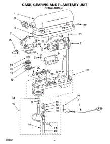 03 - Case, Gearing, And Planetary Unit parts for Kitchenaid Mixer KG25H-4 from AppliancePartsPros.com