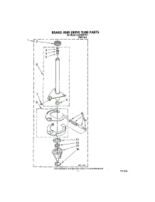 10 - Brake And Drive Tube parts for Whirlpool Washer LA3400XTW1 from AppliancePartsPros.com