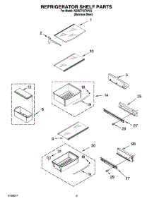 07 - Refrigerator Shelf Parts parts for Kitchenaid Refrigerator KBUDT4270A02 from AppliancePartsPros.com