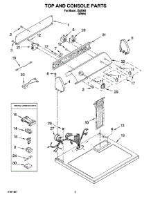 02 - Top And Console Parts parts for Whirlpool Dryer IS82000 from AppliancePartsPros.com