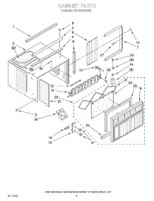 03 - Cabinet parts for Whirlpool Air Conditioner BHAC1000XS2 from AppliancePartsPros.com