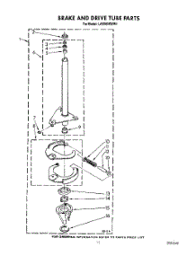 10 - Brake And Drive Tube parts for Whirlpool Washer LA9200XWF1 from AppliancePartsPros.com