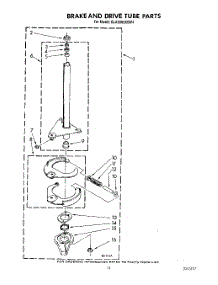 10 - Brake And Drive Tube parts for Whirlpool Washer GLA5580XSG4 from AppliancePartsPros.com