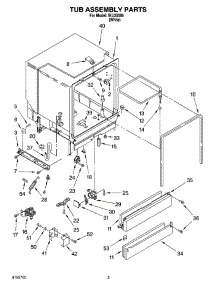 03 - Tub Assembly Parts parts for Whirlpool Dishwasher IKU35560 from AppliancePartsPros.com