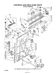 03 - Controls And Rear Panel parts for Whirlpool Washer LA6300XSW0 from AppliancePartsPros.com