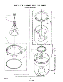 04 - Agitator, Basket And Tub parts for Whirlpool Washer LA5600XPW6 from AppliancePartsPros.com