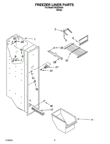 04 - Freezer Liner Parts parts for Whirlpool Refrigerator IKQ224304 from AppliancePartsPros.com