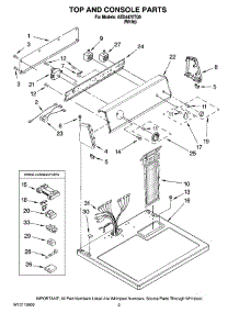 02 - Top And Console Parts parts for Maytag Dryer AED4470TQ0 from AppliancePartsPros.com
