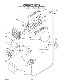 12 - Icemaker Parts, Parts Not Illustrated parts for Whirlpool Refrigerator TS25AFXKS03 from AppliancePartsPros.com