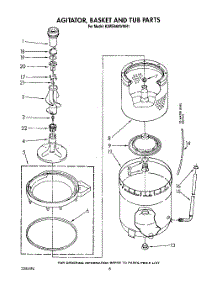 06 - Agitator, Basket And Tub parts for Kitchenaid Washer KAWE660WAL1 from AppliancePartsPros.com