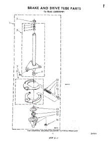 09 - Brake And Drive Tube parts for Whirlpool Washer LA6000XPW1 from AppliancePartsPros.com