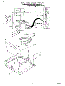 09 - Machine Base parts for Whirlpool Washer Dryer Combo LTG6234DQ0 from AppliancePartsPros.com