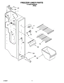 03 - Freezer Liner Parts parts for Whirlpool Refrigerator INS204300 from AppliancePartsPros.com