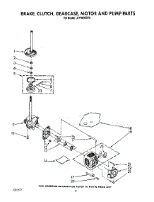 07 - Brake, Clutch, Gearcase, Motor And Pump parts for Whirlpool Washer LA7780XSW2 from AppliancePartsPros.com
