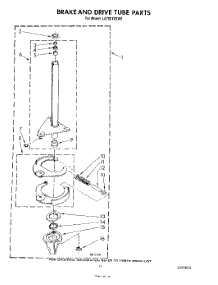 09 - Brake And Drive Tube parts for Whirlpool Washer LA7001XSW0 from AppliancePartsPros.com