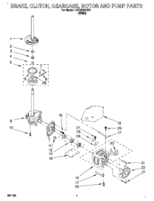 05 - Brake, Clutch, Gearcase, Motor & Pump parts for Whirlpool Washer LBR6233AW1 from AppliancePartsPros.com