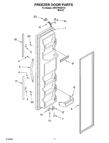 07 - Freezer Door parts for Whirlpool Refrigerator 4YED7FHQKT01 from AppliancePartsPros.com