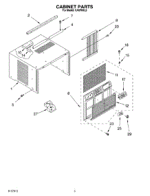 03 - Cabinet parts for Whirlpool Air Conditioner CA5WML0 from AppliancePartsPros.com