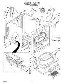 02 - Cabinet parts for Whirlpool Dryer SGDS800JQ2 from AppliancePartsPros.com