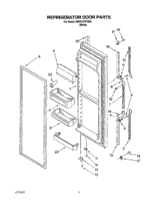 06 - Refrigerator Door parts for Whirlpool Refrigerator 3XRZ2727FB00 from AppliancePartsPros.com