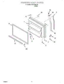06 - Freezer Door, Lit / Optional parts for Whirlpool Refrigerator 3XKVN600F02 from AppliancePartsPros.com