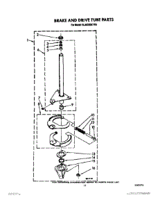 09 - Brake And Drive Tube parts for Whirlpool Washer 6LA9320XTW0 from AppliancePartsPros.com