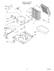 03 - Unit parts for Whirlpool Dehumidifier DH25J3 from AppliancePartsPros.com