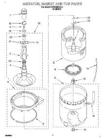05 - Agitator, Basket And Tub parts for Kitchenaid Washer KAWE668BAL0 from AppliancePartsPros.com