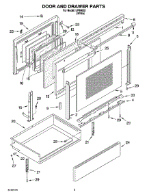 03 - Door And Drawer Parts parts for Whirlpool Range IJP89802 from AppliancePartsPros.com