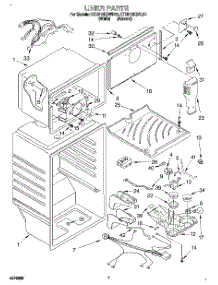 05 - Liner parts for Kitchenaid Refrigerator KTHD18KDAL01 from AppliancePartsPros.com
