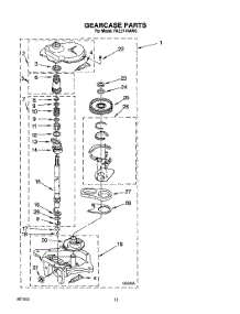 11 - Gearcase parts for Whirlpool Washer RAL5144AG0 from AppliancePartsPros.com
