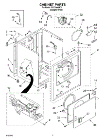 02 - Cabinet Parts parts for Whirlpool Dryer SGDX600MQ0 from AppliancePartsPros.com