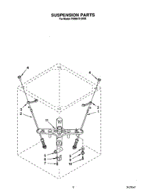 07 - Suspension parts for Whirlpool Washer RAM4131AL0 from AppliancePartsPros.com