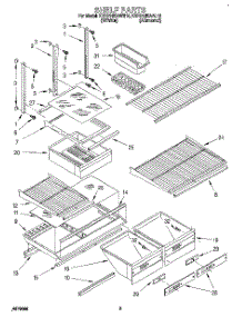 04 - Shelf, Lit / Optional parts for Kitchenaid Refrigerator KTRD18KAAL10 from AppliancePartsPros.com