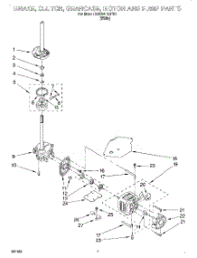 04 - Brake, Clutch, Gearcase, Motor And Pump parts for Whirlpool Washer 3MAS4132FW1 from AppliancePartsPros.com
