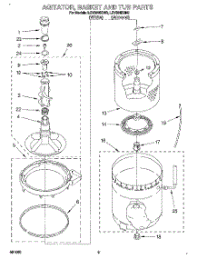 04 - Agitator, Basket And Tub parts for Whirlpool Washer LSV9245BW0 from AppliancePartsPros.com