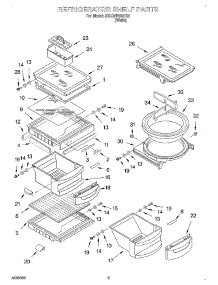 04 - Refrigerator Shelf parts for Whirlpool Refrigerator 3XKGN7050F03 from AppliancePartsPros.com