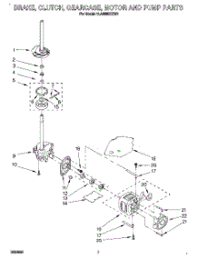 05 - Brake, Clutch, Gearcase, Motor & Pump parts for Whirlpool Washer 3LA5580XSN3 from AppliancePartsPros.com