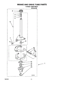 10 - Brake And Drive Tube parts for Kitchenaid Washer KAWE778BAL0 from AppliancePartsPros.com