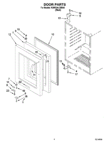03 - Door Parts parts for Kitchenaid Wine Cooler KUWS24LSBS00 from AppliancePartsPros.com