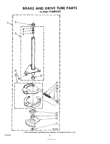 09 - Break And Drive Tube parts for Whirlpool Washer LB3000XLW0 from AppliancePartsPros.com