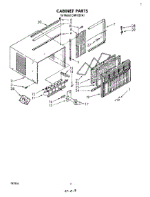 04 - Section parts for Whirlpool Air Conditioner CAW12D1A1 from AppliancePartsPros.com